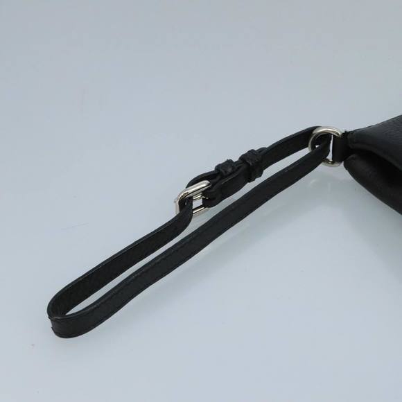 PRADA Clutch Bag Leather Black Auth ep7147 - Picture 8 of 16